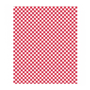 Упаковочная бумага "Красная клетка", 31*31 см, жиростойкий пергамент 32 г/см2, 1000 шт/уп, Garcia de