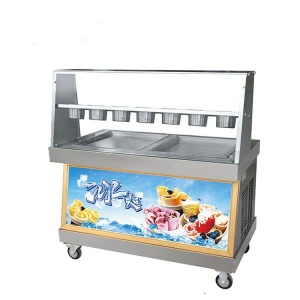 Фризер для ролл мороженого KCB-2F Foodatlas (контейнеры , световой короб, 2 компрессора)
